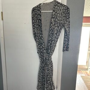 Leopard Print Wrap Dress